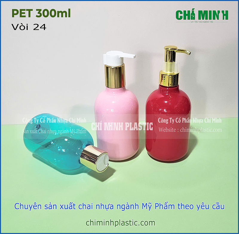Vỏ chai PET 300ml - Chai PET Nhựa Chí Minh - Công Ty CP Nhựa Chí Minh